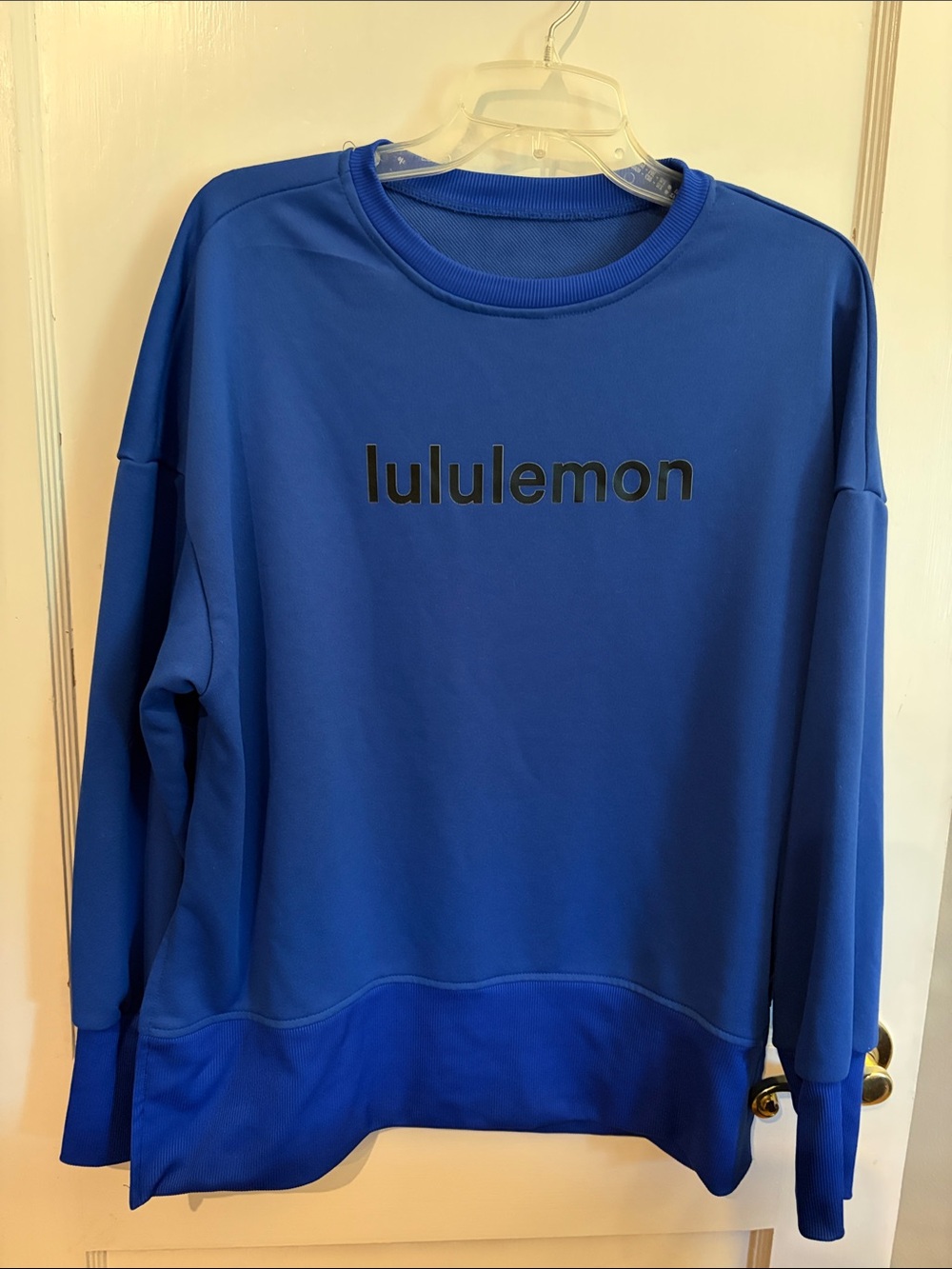 lululemon athletica Navy Sweatshirt with Gold Logo